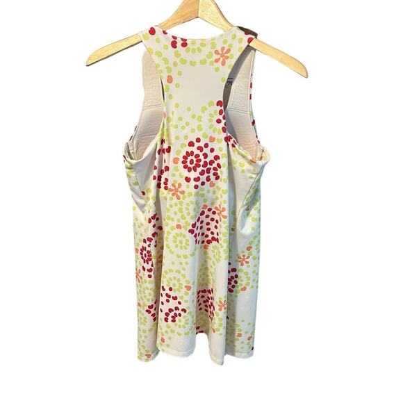 Athleta White Multicolor Floral Print Athletic Activewear Tank Dress, Size M - Picture 2 of 13
